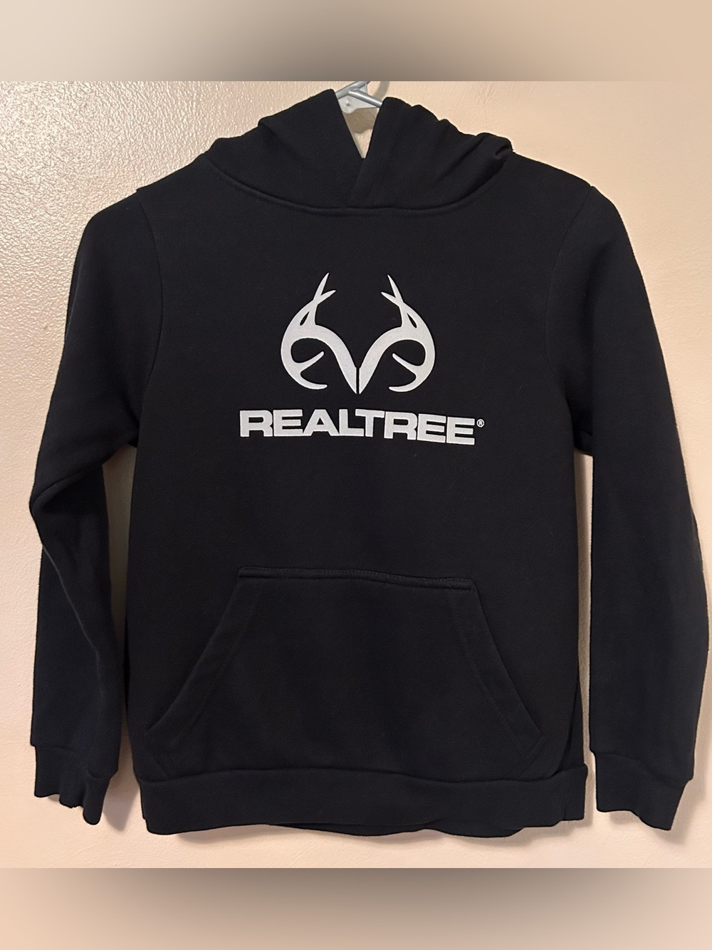 Realtree Black Hoodie with White Logo